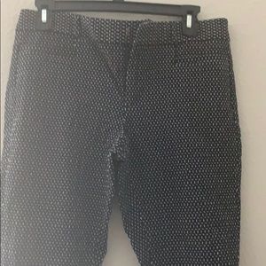 Banana Republic navy and white threading pants
